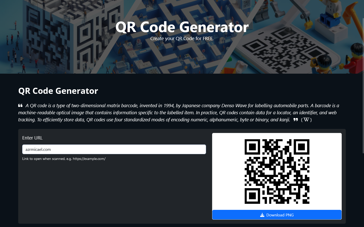 Prévia de QR Code Generator